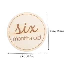 Kisangel Monthly Cards Birthday Kit Pcs Wooden Number Cards for Milestone Photography Props Newborn Present