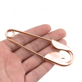 Large Safety Pins Skirt Shawl Large Pin Accessory Hardware Making 4" Giant Laundry Pins Jewelry Jumbo Horse Blanket Pins Handbag Pins 10Pcs (Rose Gold)
