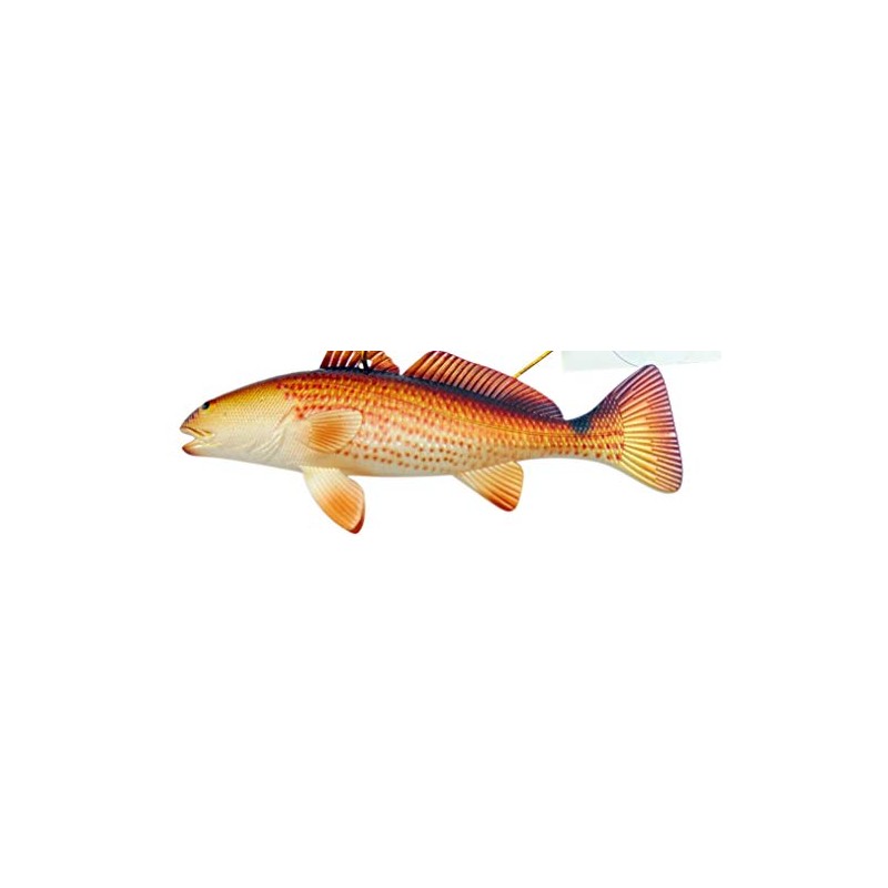 Redfish Ornament Realistic Christmas Tree Decoration Polyresin, 5 Inches