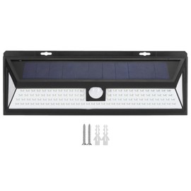 LED Inductive Solar Wall Lamp IP44 Waterproof Black Shell White Light Outdoor Lighting Sensor Lamp