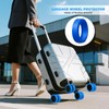 DGMDGS 16 Pack Upgrade Luggage Wheel Covers, Silicone Protective Cover
