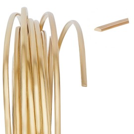 BENECREAT 23 Gauge 20 Feet Brass Wire, 0.6mm Wide Jewelry Beading Wire for Jewelry Making, Wire Wrapping, and Other DIY Arts