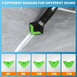 Silicone Caulking Tool,5 in1 caulk remover tool with Grout Scraper,caulking tool kit，Adhesive Residue Scraper Seam Repair Tool Kit for Kitchen Bathroom