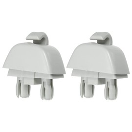 X AUTOHAUX Pack of 2 Car Plastic Sun Visor Hook Clip Holder for Volkswagen Grey