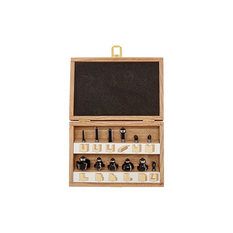 Timberline TRS-120 All Purpose 1/4-Inch Shank Router Bit Set, 12-Piece