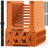 WELLUCK RV Sewer Hose Support 20FT, Blaze Orange RV Sewer Support with Adjustable Height Design, Secure Rubber Band and Carry Strap, Quick Setup and Collapse for Campers Travel Trailers and Motorhome