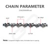8 Inch Full Tooth Chainsaw Chain For Milwaukee 3004-20 Chainsaw,2PC