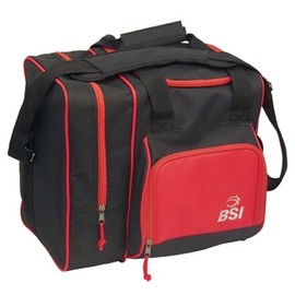 Bowlers Superior Inventory BSI Deluxe Single Ball Bowling Bag- Black/Red ()