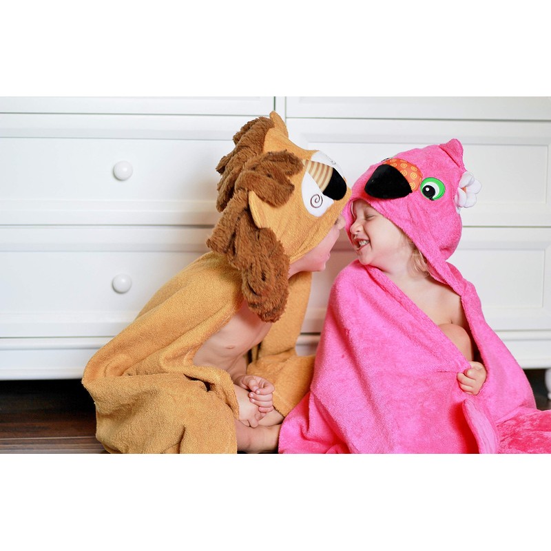 Zoocchini Kinder-Badetuch Motiv Franny der Flamingo Pink