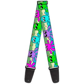 Buckle-Down Guitar Strap Octopus Cartoon 2 Inches Wide