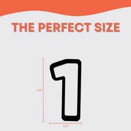 1 Block Numbers Cookie Cutter with Easy to Push Design (3.5 inch)