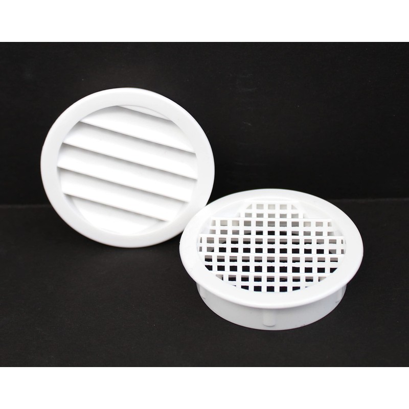 2.5" Round Plastic Louver Soffit Air Vent Reptile Screen Grille