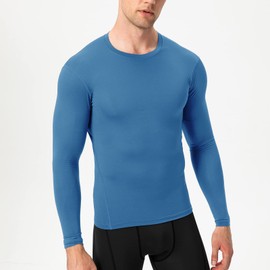 Men's Athletic Compression Shirts Long Sleeve Cool Dry Workout Running Tops Baselayer Undershirts