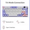 FKZ K75 Barebone Keyboard Kit,75% Hot Swap Tri-Mode Bluetooth 5.0/2.4G