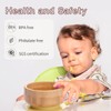 Baby Bamboo Bowls with Suction and Matching Spoon Set -