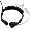 Throat Mic Earpiece Headset Mic Covert Acoustic Tube with Finger