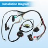 EOPOAYI Electric Wiring Harness Kit Compatible with Taotao Coolster 110cc