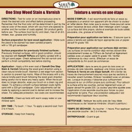 SamaN Interior One Step Wood Seal, Stain and Varnish – Oil Based Odorless Dye - Protection for Furniture and Fine Wood (Coffee SAM-310, 32 oz)