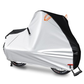 Bicycle Cover, Waterproof, Thick, Tear Resistant, 2025 Version & Super Thick 300D Fabric, Electric Bicycle Cover, Double Sewing, Tear Resistant, Anti-Theft Lock Hole, Wind Prevention Buckle, UV