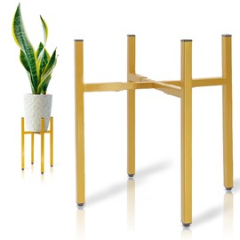 RAINBLELAND Plant Stand 10 11 12 13 14 In, adjustable Metal Planter Stand, Mid Century modern Plant Stands for Indoor Plants, Indoor Plant Pots, Expandable Plant Holder Stand, Metal Adjust Stand