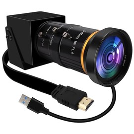 Cámara ALPCAM HDMI USB 4K 30fps Webcam Zoom Manual 10X USB con Lente CS 5-50mm H.264 Cámara de Videoconferencia para Computadora Portátil Raspberry Pi