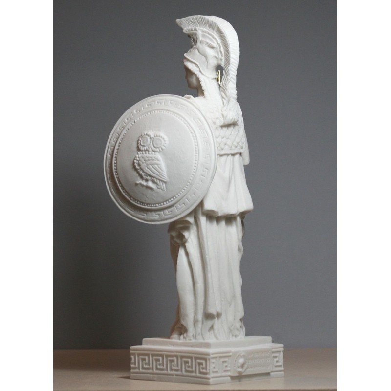 Greek Roman Goddess Athena Minerva Alabaster Statue Figure Sculpture 24.5cm