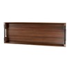 Dofira Large Acacia Wood Serving Tray with Metal Handles -