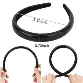 Norbiariz Headbands for Women's Hair, 2 Pack Fashion Headbands Leather Hairbands Non-slip Head Bands Hair Accessories for Women Girls