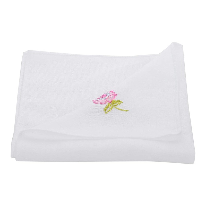 Caruso Italy Women's Embroidered 100% Pure Cotton Handkerchief Multicolor -