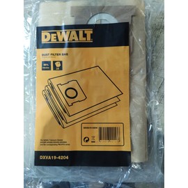 DEWALT DXVA19-4204, DXV23PTA 23L Wet & Dry Vacuum Cleaner with Power Tool Take Off Dust Bags 23-38L, White