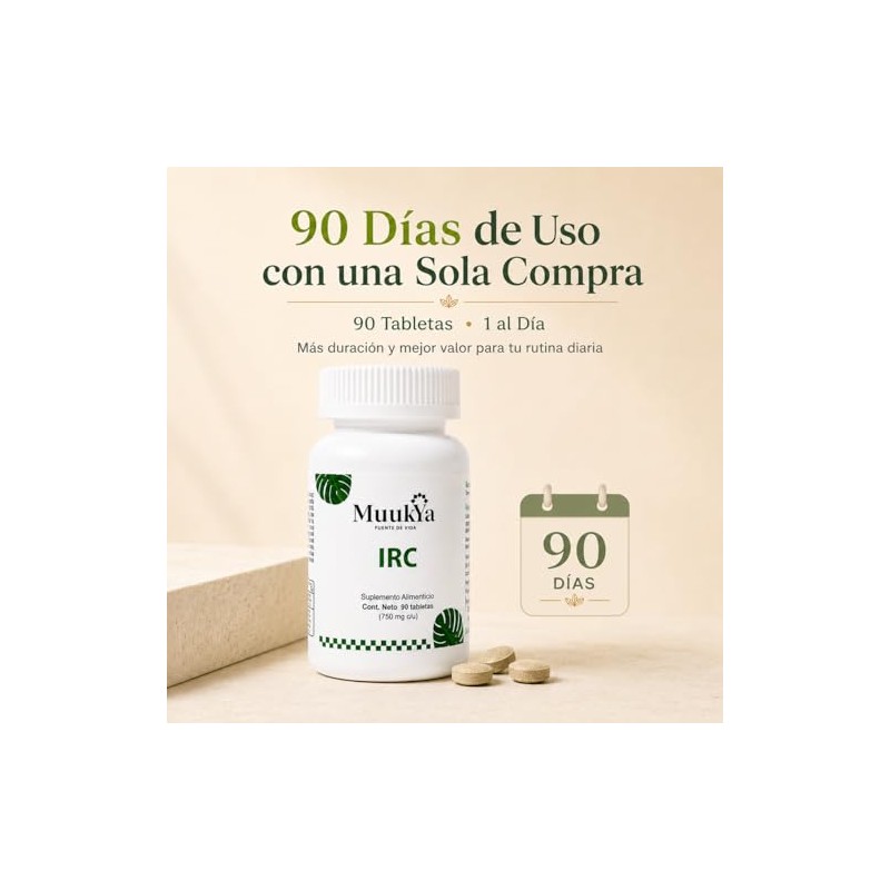 Muukya Irc Suplemento Natural Renal Chanca Piedra Reishi Tabletas
