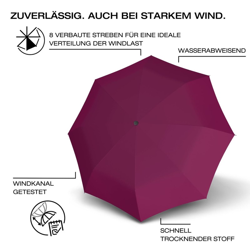 Knirps Umbrella l.200 Medium Duomatic with Umbrella Bag, Small Pocket