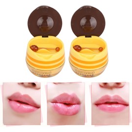 Mascarilla Para Labios, 2 Latas Mascarilla para Dormir de Labios Balsamo Labios Hidratante De Labios Propóleos Tarro de Miel Mascarilla Hidratante Reparador de Labios