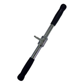 Barbell Cable Attachment For Cable Machines,Lat Pull Down Bar Cable Machine Attachments,Tricep Press Down Bar,Revolving Straight Curl Pulldown Bar with Rotating & Rubber Handle Grips(20 Inch)