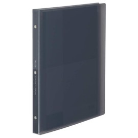 Kokuyo L-GL720D File Clear Book, Glassel Replaceable Paper, A4, Maximum Capacity 60 Pockets, Black