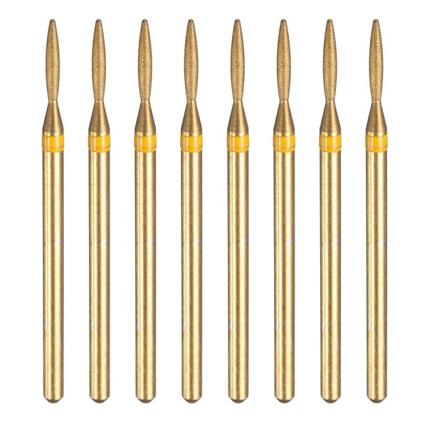 HARFINGTON 8pcs 325-400 Grits Diamond Grinding Bit 1.6mm Oval Head