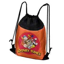 Looney Tunes Group Drawstring Backpack Sports Bag Sackpack 17" x 13", Perfect for Gym, Yoga or Practice