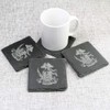 4 x 'Pirate Rum Bottle' 10cm Square Slate Coasters (CR00224090)