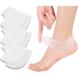 VivoFoot- 3 pares de protectores de talón de gel, fundas para el talón que previenen las ampollas, copas de silicona para el talón y protectores de tobillo