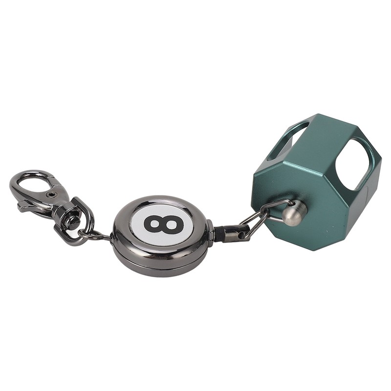 Retractable Billiards Pool Cue Chalk Holder Retractable Drawing Belt Clip