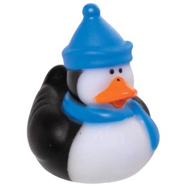 Baker Ross AX449 6 Penguin Rubber Ducks Toys for Kids Great for Stocking or Party Bag Fillers for Kids