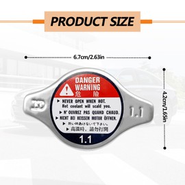 NOTISH Cubierta de tapa de radiador, compatible con Honda Accord 1994-2006 Honda Civic 1992-2005 Honda CRV 1995-2007 Honda Odyssey 2003-2008 Honda Pilot - OEM 19045-PAA-A01 19045P1 AAAAAAAAAAAAAAA