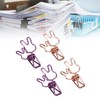 100Pcs Bunny Binder Clips Hollow Out Strong Clamping Sturdy Metal