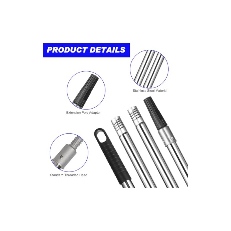 Extension Pole 1.3-4.8 ft Long Paint Roller Telescopic Extendable Poles