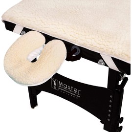 Master Massage Massage Table Fleece Pad Set, Deluxe Massage Table Cover Pad, Thick Wrap Around Fleece Massage Bed Sheet 32 x 74 inch and Face Cradle Cover, Fitted Corner