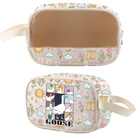 WSNANG Funny Goose Ideas Gift Waterproof Cosmetic Bag Kawaii Goosey Travel Pouch Goo-se Toiletry Travel Wash Bag (Goose Bag CA)