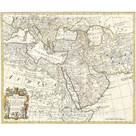 Historic Map : A Map of Turky, Arabia and Persia. Corrected from The Latest Travels, 1719, 1721, John Senex, Vintage Wall Art : 24in x 20in