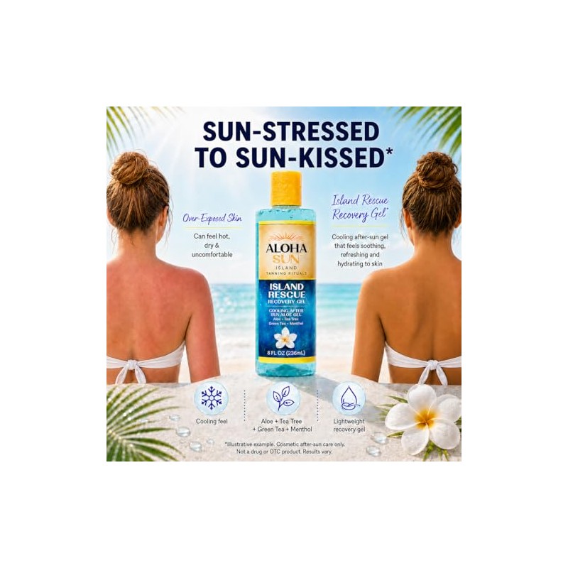 Aloha Sun Aloe Vera Gel for Sunburn Relief & Tan