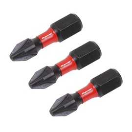 Sealey 3pc 25mm Pozi #2 Impact Power Tool Bit Set - AK8208