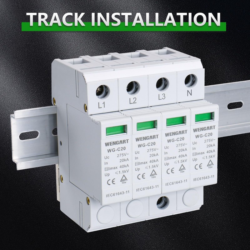 Wengart Surge Protection Device WG-C20,20-40KA AC275V SPD Domestic Deflector Electronic
